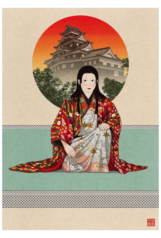 「豪姫」肖像画（三善千愛 画／岡山城 蔵）